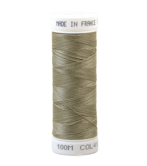 Polyester sewing thread 100m made in France - brown gray rope 413