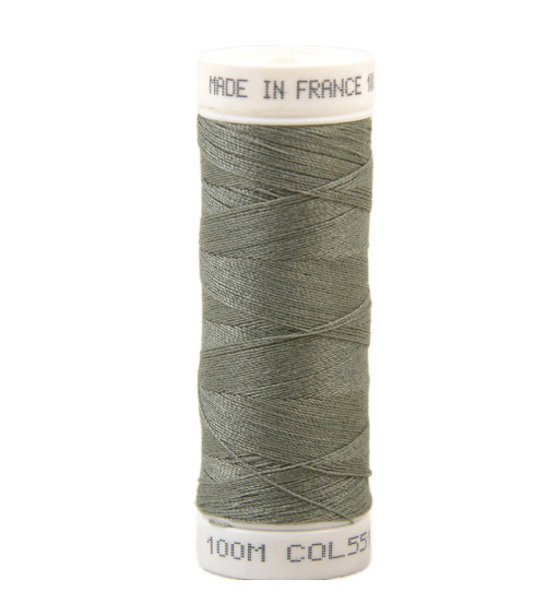 Polyester sewing thread 100m made in France - humus gray 551