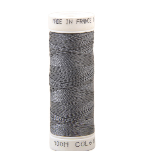 Polyester sewing thread 100m made in France - asbestos gray 618