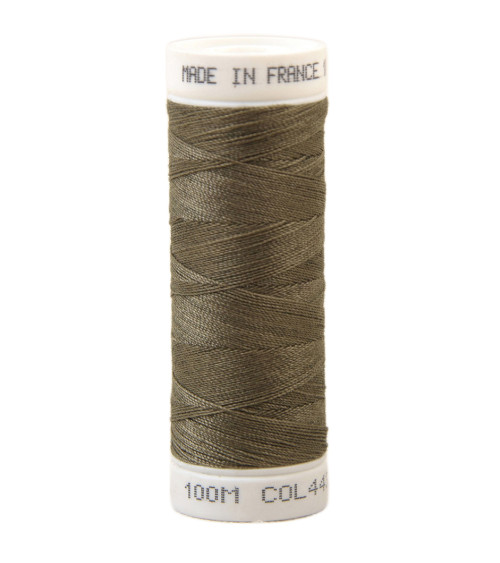 Polyester sewing thread 100m made in France - peat brown 443