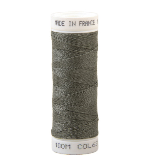 Polyester sewing thread 100m made in France - ostrich gray 614