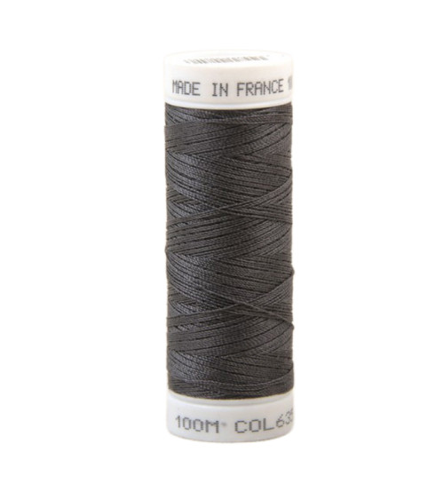 Polyester sewing thread 100m made in France - steel gray 635