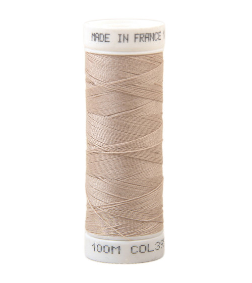 Polyester sewing thread 100m made in France - beige dune 395