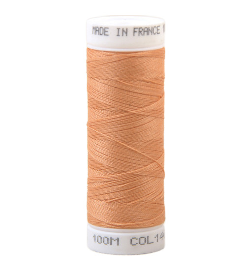 Polyester sewing thread 100m made in France - orange cobelie 144