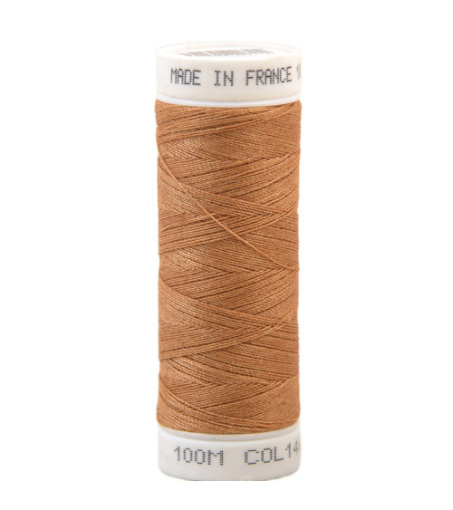 Polyester sewing thread 100m made in France - clementine orange 146