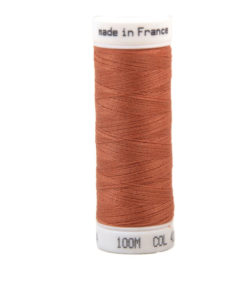 Polyester sewing thread 100m made in France - brick red 424