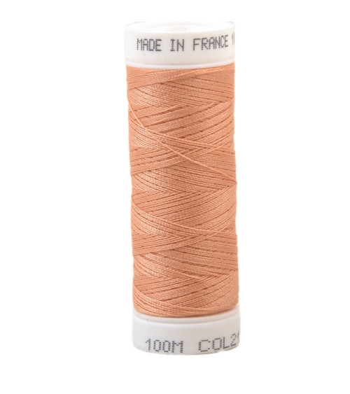 Polyester sewing thread 100m made in France - orange shrimp 211