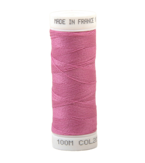 Hilo de coser de poliéster 100m fabricado en Francia - rosa salmón 205