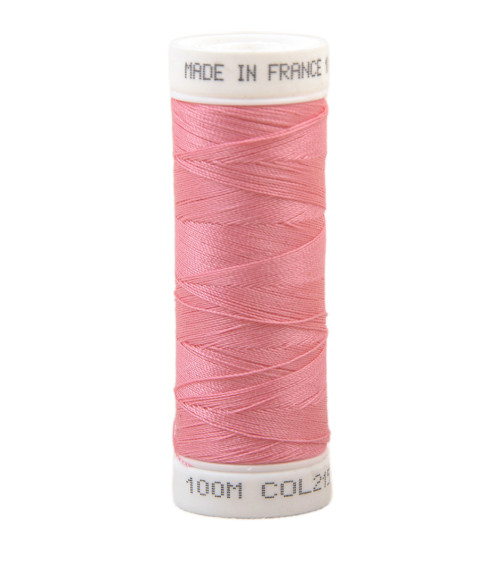 Polyester sewing thread 100m made in France - candy pink 215