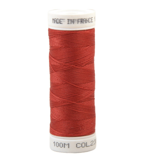 Polyester sewing thread 100m made in France - fire red 230