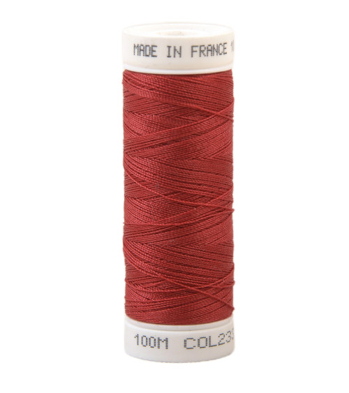 Polyester sewing thread 100m made in France - ember red 233