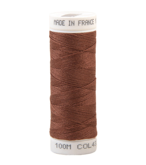 Polyester sewing thread 100m made in France - tile red 433