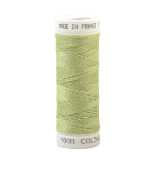 Polyester sewing thread 100m made in France - pastis green 543