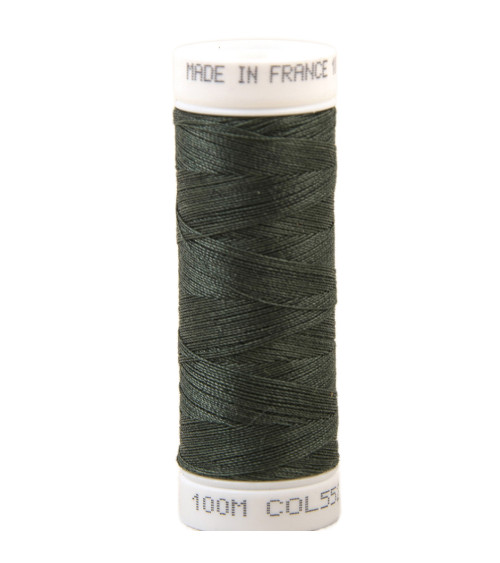 Polyester sewing thread 100m made in France - tundra green 552