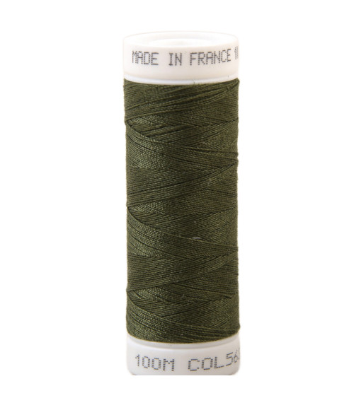 Polyester sewing thread 100m made in France - Sologne green 563