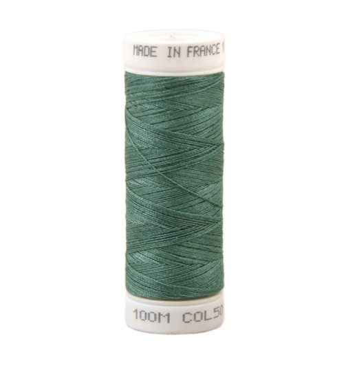 Polyester sewing thread 100m made in France - clover green 509