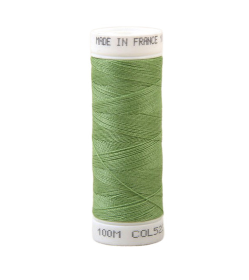 Polyester sewing thread 100m made in France - basil green 523