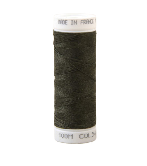 Polyester sewing thread 100m made in France - Dark Khaki Green 561