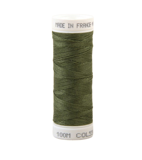 Filo a coste in poliestere 100m made in France - verde mastice 550