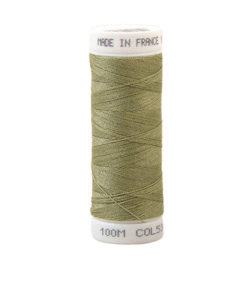 Polyester sewing thread 100m made in France - Khaki Green 536