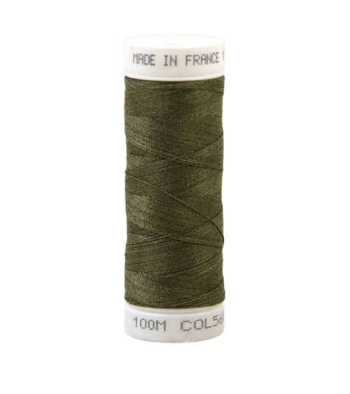 Polyester sewing thread 100m made in France - reseda green 560