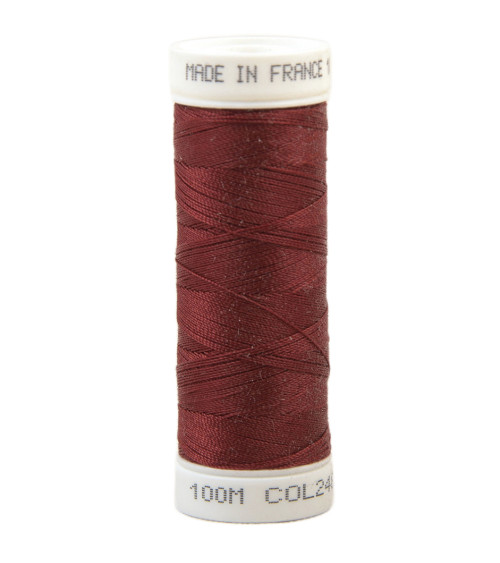 Polyester sewing thread 100m made in France - cherry red 248