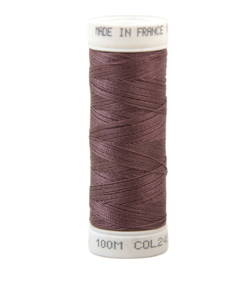 Polyester sewing thread 100m made in France - aubergine 245