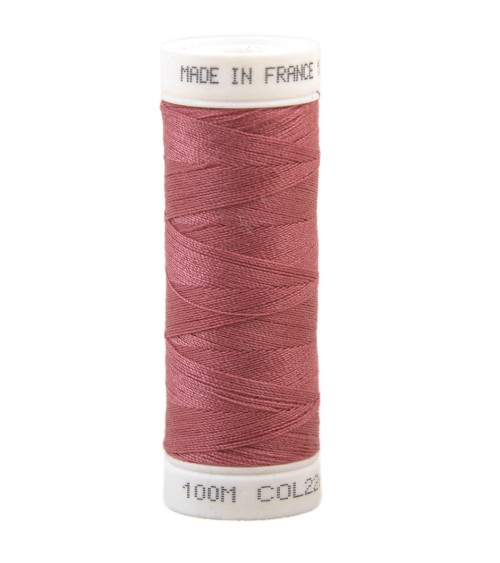 Polyester sewing thread 100m made in France - pink bresleau 226