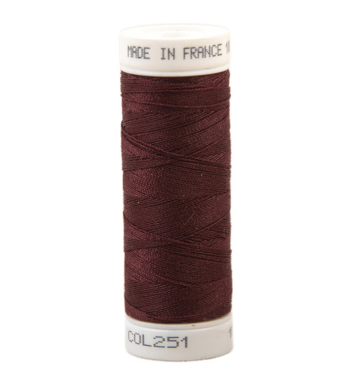 Polyester sewing thread 100m made in France - inca brown 251