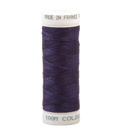 Polyester sewing thread 100m made in France - violet 268