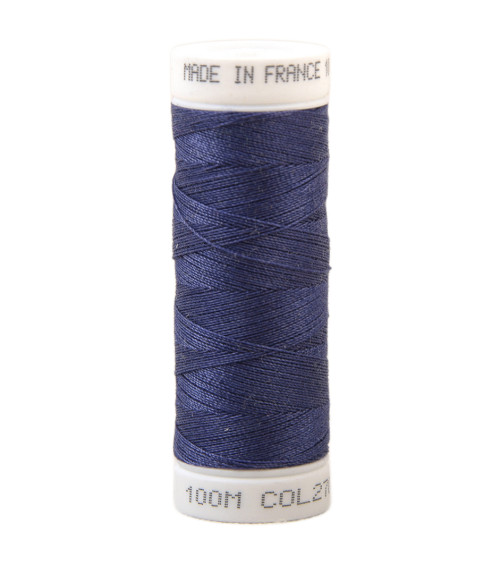 Polyester sewing thread 100m made in France - iris blue 270