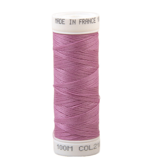 Polyester sewing thread 100m made in France - cyclamen 218