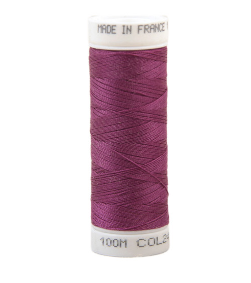 Polyester sewing thread 100m made in France - violet begognia 241