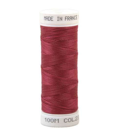 Polyester sewing thread 100m made in France - peony red 232