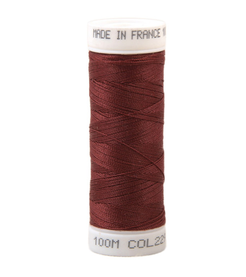 Polyester sewing thread 100m made in France - lychee red 229