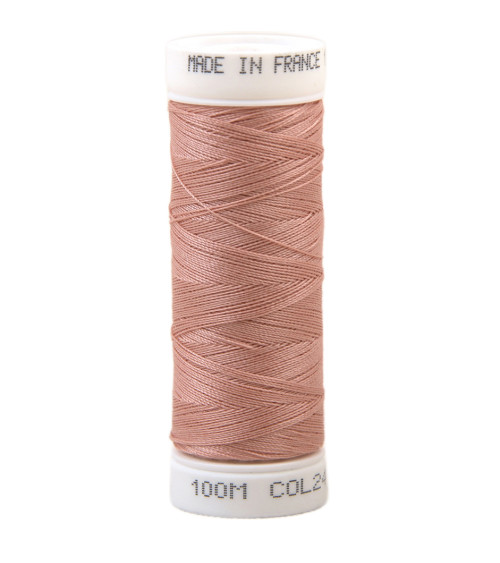 Polyester sewing thread 100m made in France - old pink 244