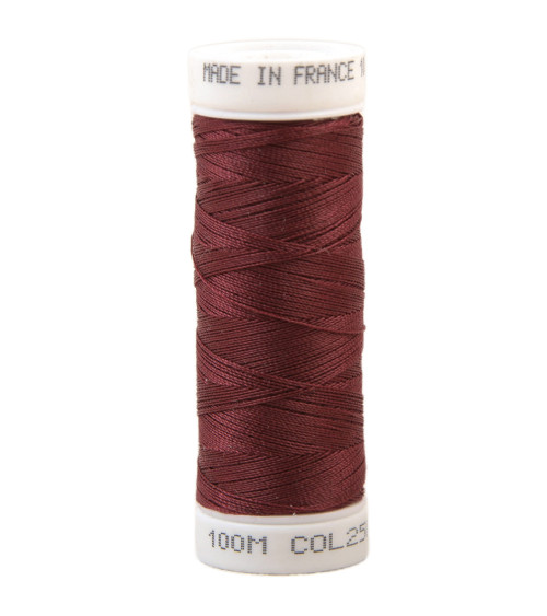 Polyester sewing thread 100m made in France - opera red 250