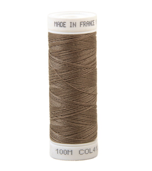 Polyester sewing thread 100m made in France - brown rope 412