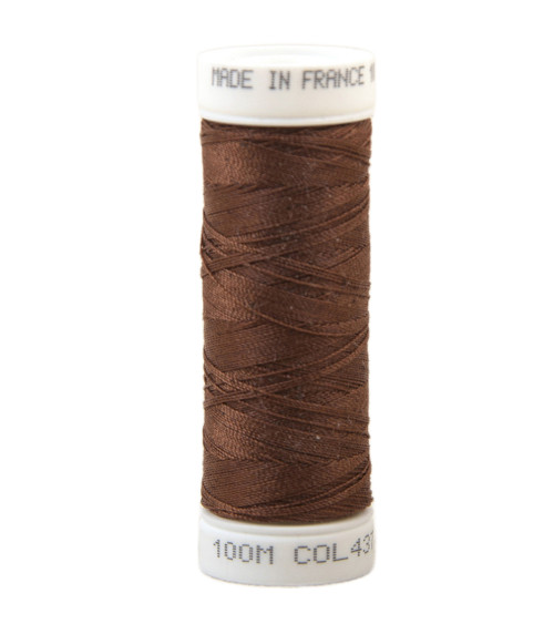 Polyester sewing thread 100m made in France - leather brown 437