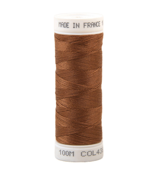 Polyester sewing thread 100m made in France - pain brule 438