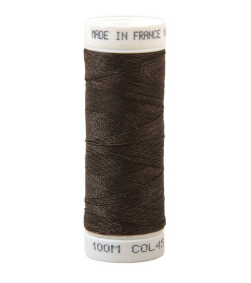 Polyester sewing thread 100m made in France - Sienna brown 450