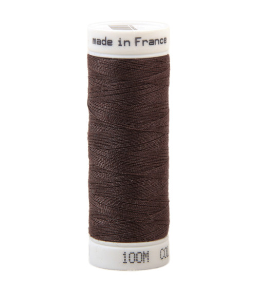 Polyester sewing thread 100m made in France - chocolate 439