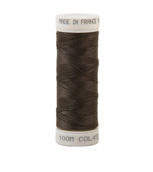 Polyester sewing thread 100m made in France - brown 455