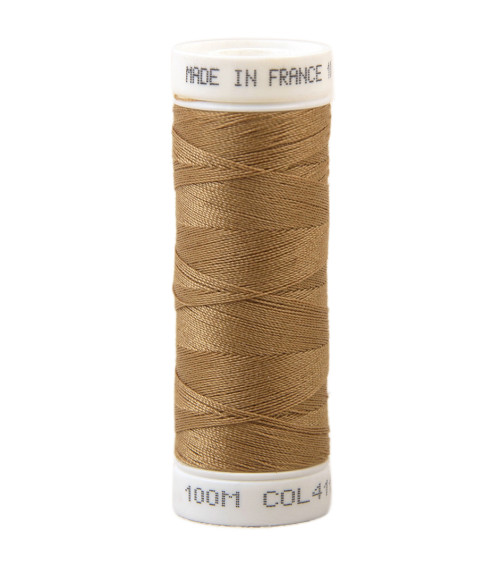 Polyester sewing thread 100m made in France - whiskey brown 411