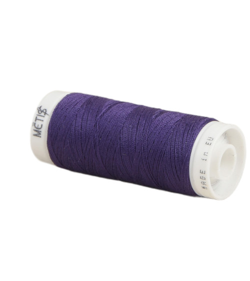 Spool of polyester thread 200m Oeko Tex made in Europe voilet-noir