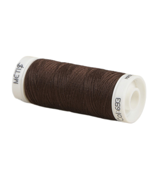 Spool of polyester thread 200m Oeko Tex made in Europe brown black