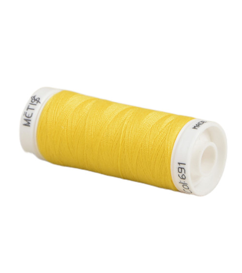 Bobina de hilo de poliéster 200m Oeko Tex fabricado en Europa amarillo prado