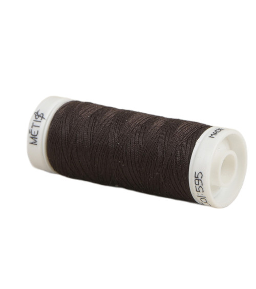 Spool of polyester thread 200m Oeko Tex made in Europe black shock brown