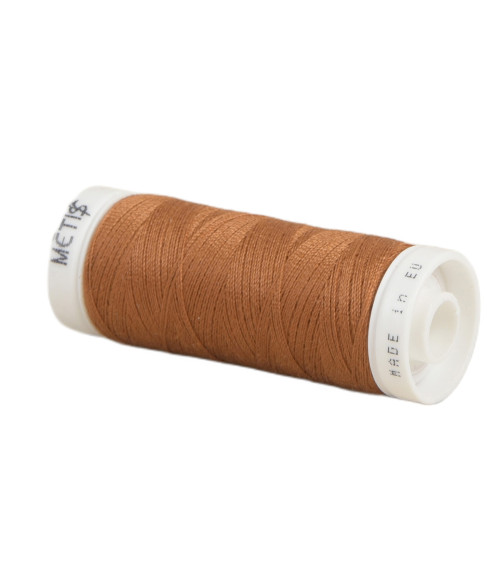 Spool of polyester thread 200m Oeko Tex made in Europe cognac brown