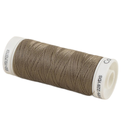 Spool of polyester thread 200m Oeko Tex made in Europe deep khaki brown